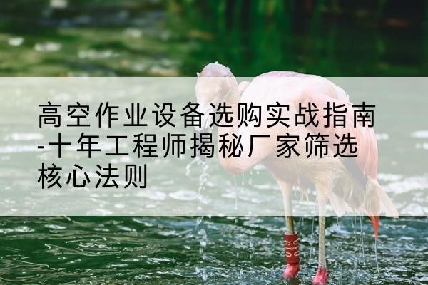 武安剪叉式升降机厂家-高空作业设备选购实战指南-十年工程师揭秘厂家筛选核心法则