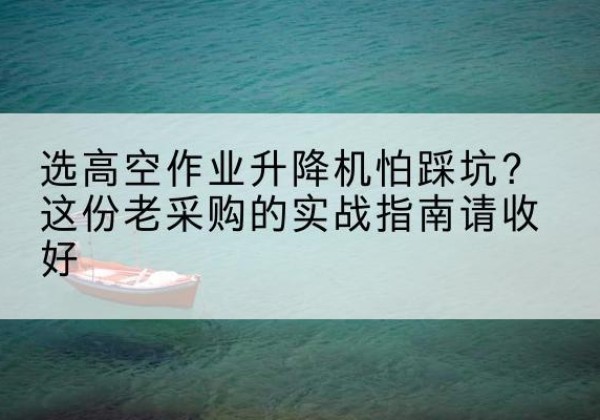 武安高空作业升降机厂家推荐-选高空作业升降机怕踩坑？这份老采购的实战指南请收好